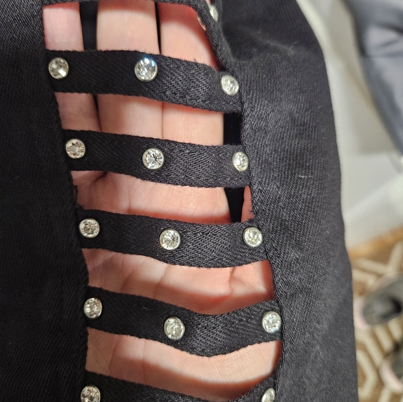 NWT Ethyl Razzle Dazzle Black Jeans (8) - Picture 3 of 5